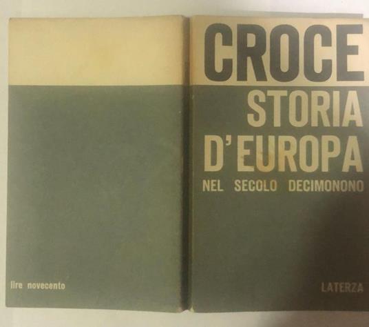 Storia d'Europa - Benedetto Croce - copertina