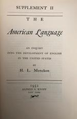 The American Language - Supplement Two