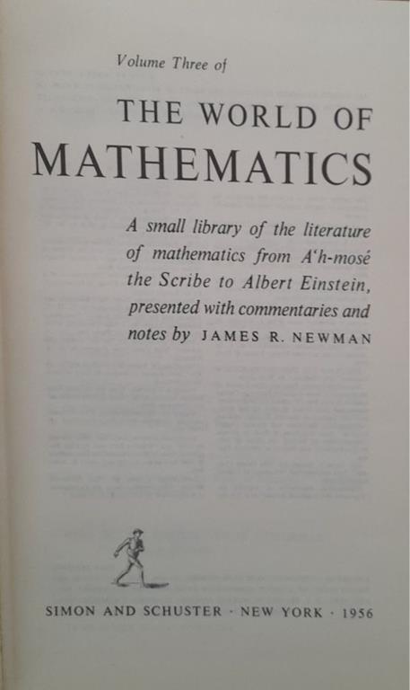 The world of mathematics (volume three) - copertina