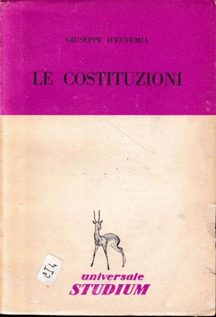 Le Costituzioni - Giuseppe D'Eufemia - copertina