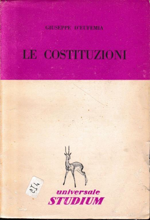 Le Costituzioni - Giuseppe D'Eufemia - copertina