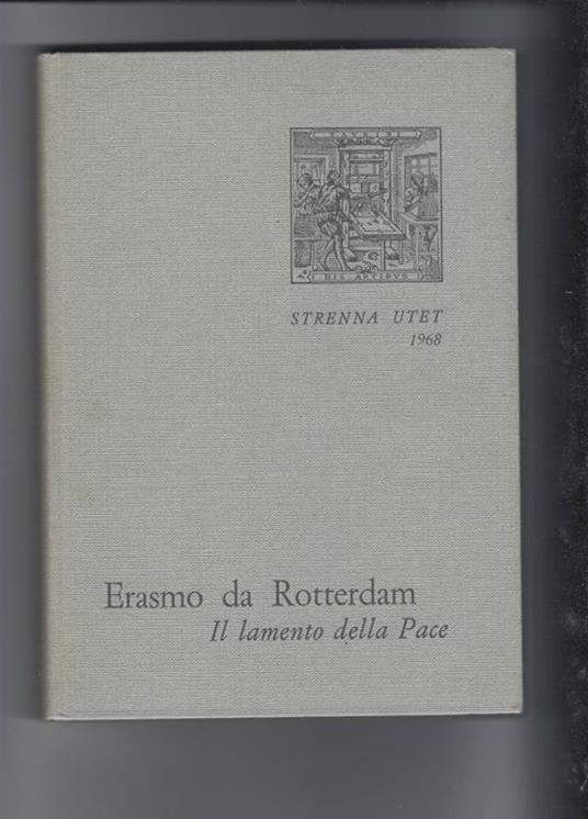 Illamento della Pace - Erasmo da Rotterdam - copertina