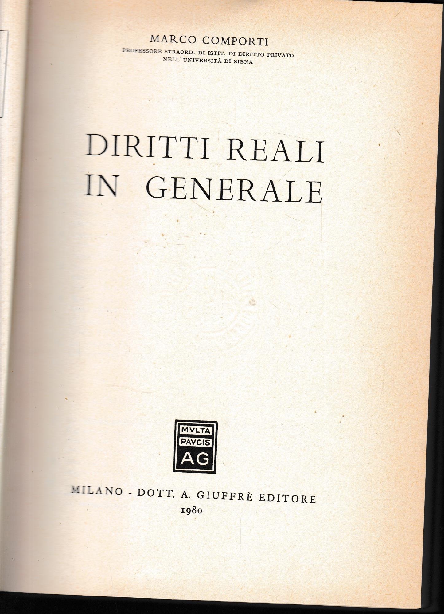 Diritti reali in generale