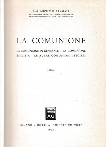 La comunione - Michele Fragali - copertina