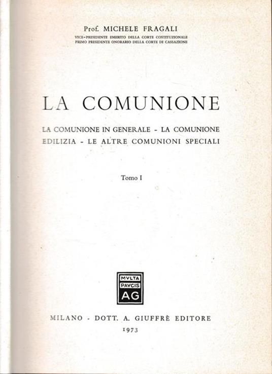 La comunione - Michele Fragali - copertina