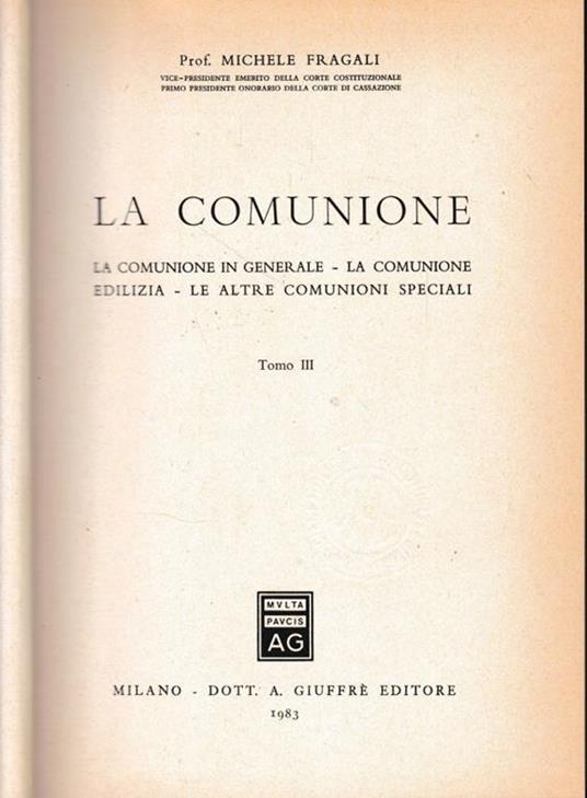 La comunione - Michele Fragali - copertina