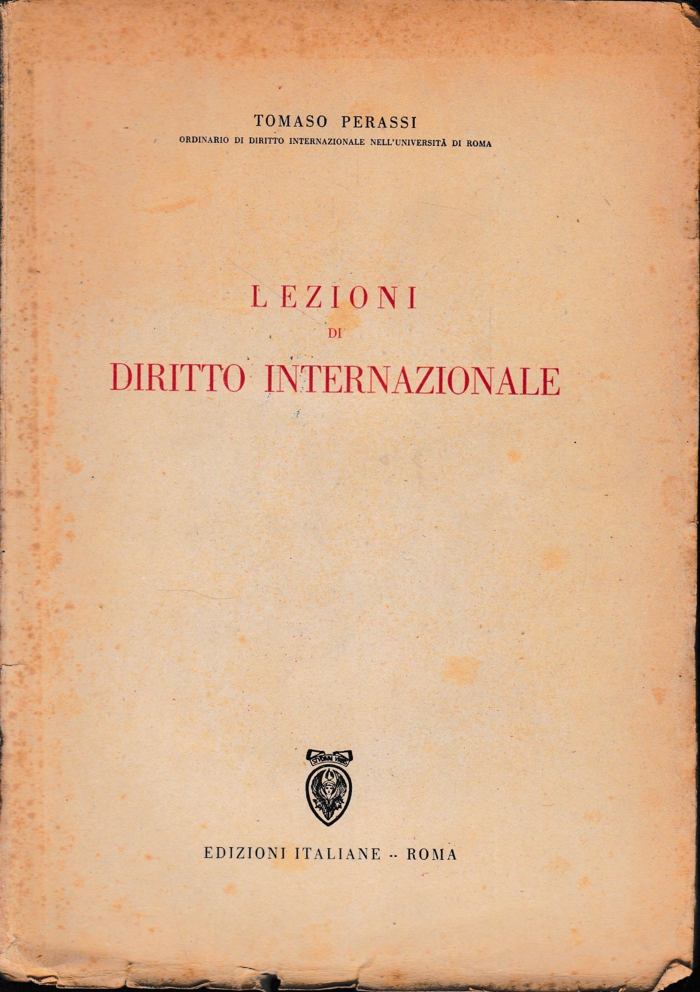 Lezioni di diritto internazionale, parte prima