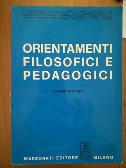 Orientamenti filosofici e pedagogici Vol. 2 - copertina