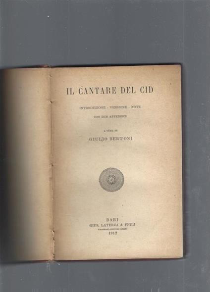 Il cantare del Cid - Anonimo - copertina