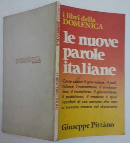 Le nuove parole italiane - Giuseppe Pittano - copertina