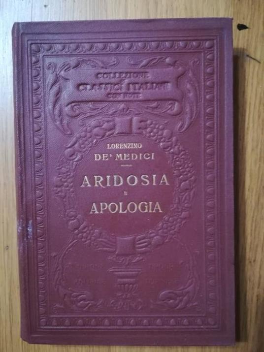 Aridosia e Apologia - Lorenzino de' Medici - copertina