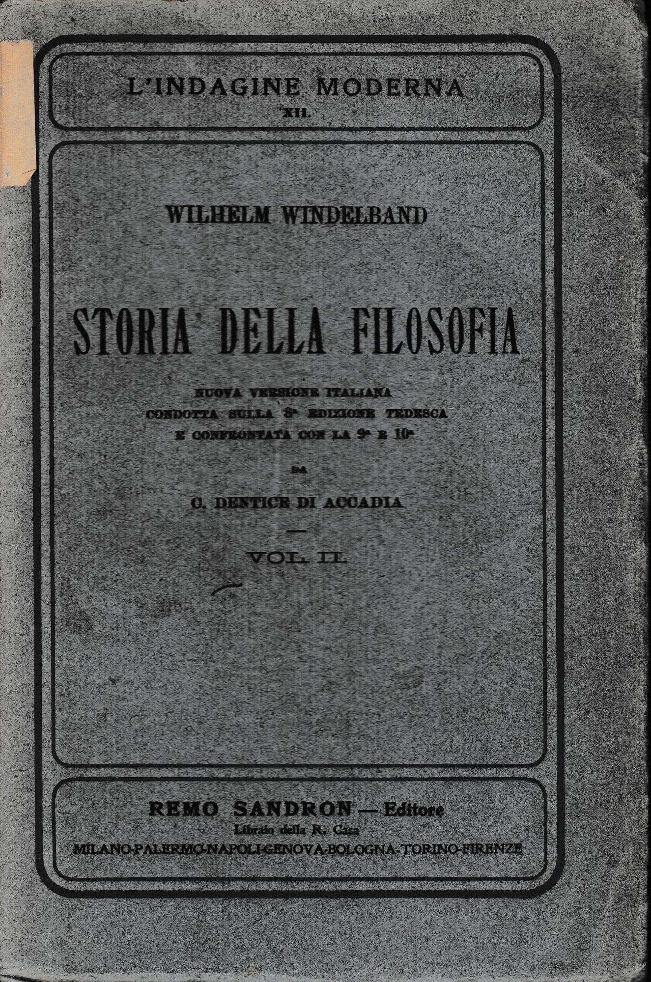 Storia della Filosofia, volume II