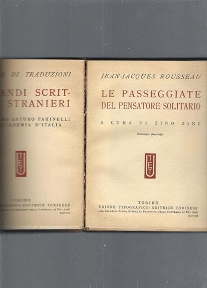 Il pensatore solitario - Jean-Jacques Rousseau - copertina