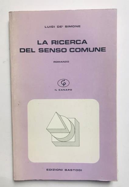 La ricerca del senso comune - Luigi De' Simone - copertina