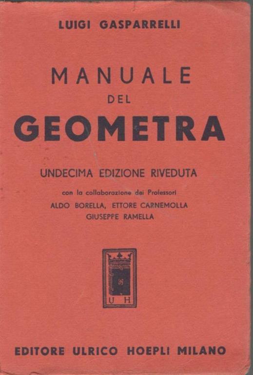 Manuale del geometra - Luigi Gasparrelli - copertina