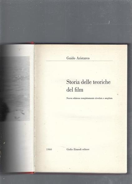 Storia delle teoriche del film - Guido Aristarco - copertina