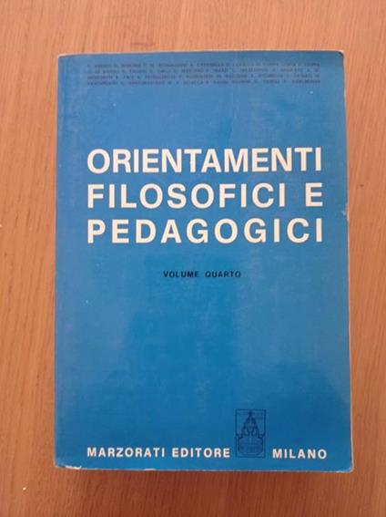 Orientamenti filosofici e pedagogici Vol 4 - copertina