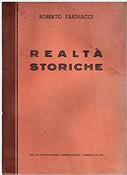 Realtà storiche - copertina
