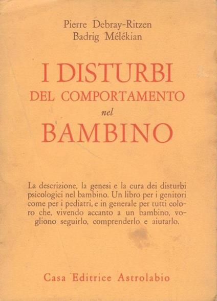 I disturbi del comportamento nel bambino - copertina