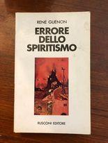 Errore dello spiritismo - René Guénon - copertina