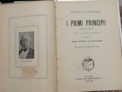 I primi principii - Herbert Spencer - copertina