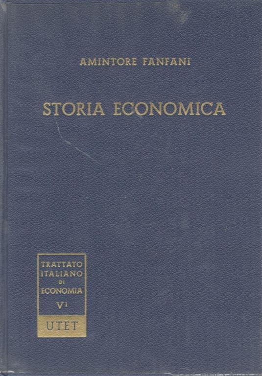 Storia economica (parte prima) - Amintore Fanfani - copertina