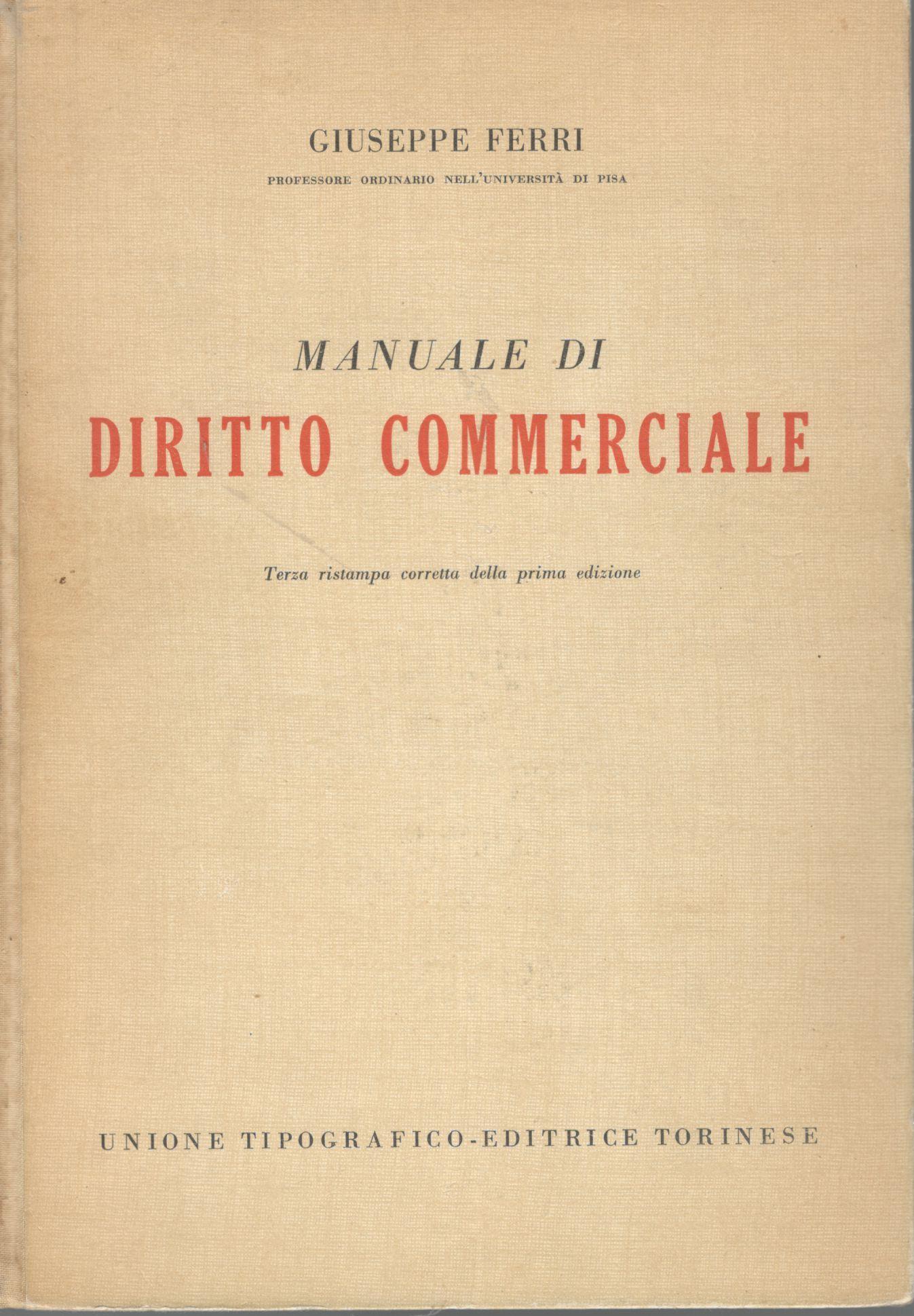 Manuale di diritto commerciale