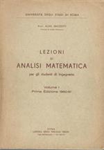 Lezioni di analisi matematica per gli studenti di ingegneria (Volume I)