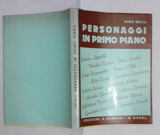 Personaggi in primo piano - Nino Bolla - copertina