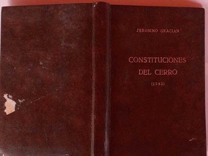 Constituciones del cerro (1582) - copertina