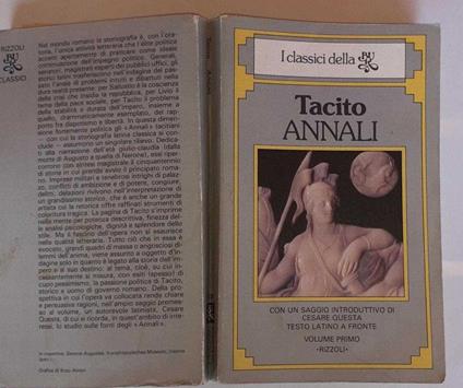 Annali. Con un saggio introduttivo di Cesare questa testo latino a fronte. Volume primo - P. Cornelio Tacito - copertina