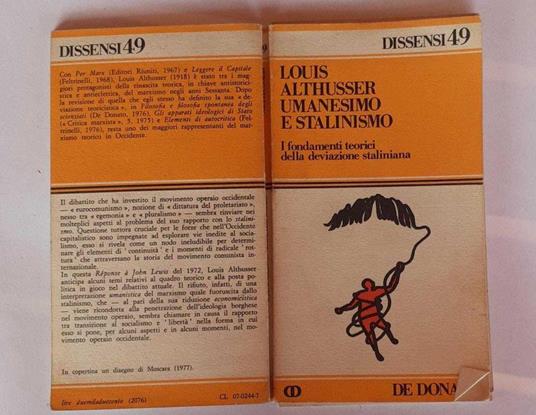 Umanesimo e stalinismo. I fondamenti teorici della deviazione staliniana - Louis Althusser - copertina