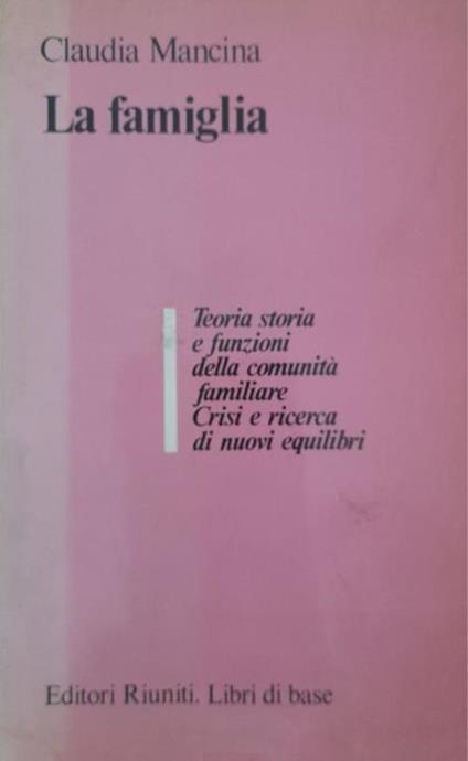 La famiglia - Claudia Mancina - copertina