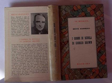 I giorni di scuola di Giorgio Brown - Bruce Marshall - copertina