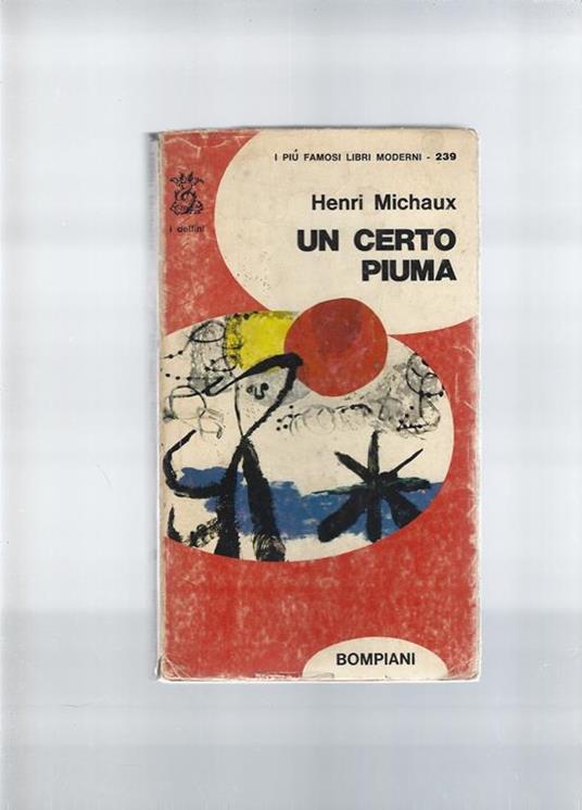 Un certo piuma - Henri Michaux - copertina