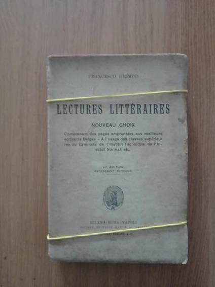 Lectures Litteraires - Francesco Grimod - copertina