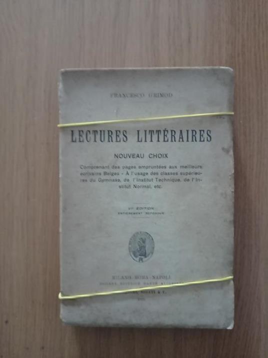 Lectures Litteraires - Francesco Grimod - copertina