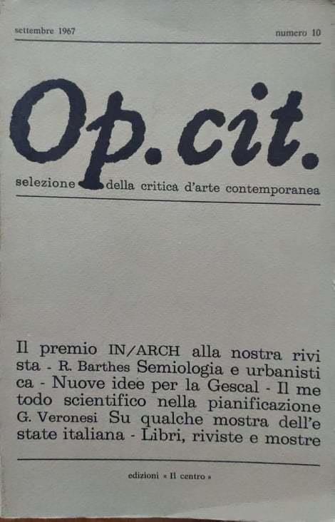 Op. cit. Selezione della critica d'arte contemporanea
