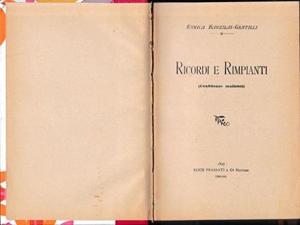 Ricordi e rimpianti (confidenze muliebri) - copertina