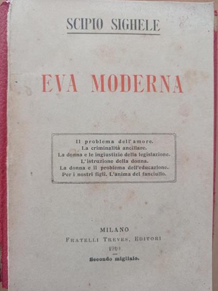 Eva Moderna - Scipio Sighele - copertina