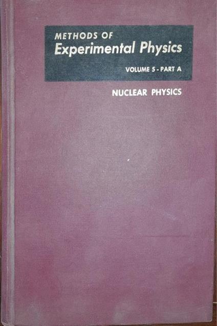 Methods of experimental physics: Nuclear Physics (partA) - copertina