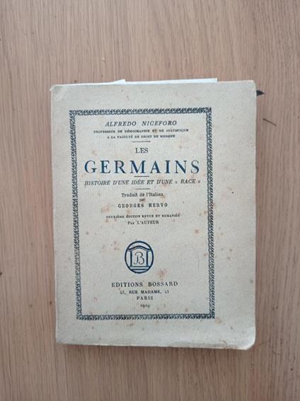 Les Germains - Alfredo Niceforo - copertina