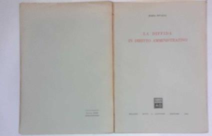 La diffida in diritto amministrativo - Daria Rivalta - copertina