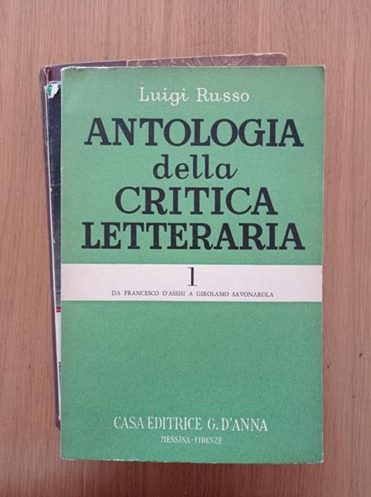 Antologia della critica letteraria vol. 1 e 2 - Luigi Russo - copertina