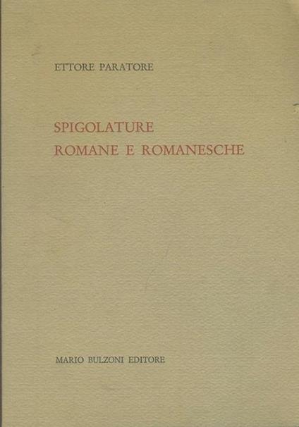 Spigolature romane e romanesche - Ettore Paratore - copertina
