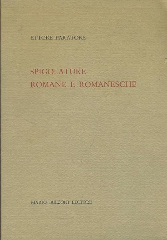Spigolature romane e romanesche - Ettore Paratore - copertina