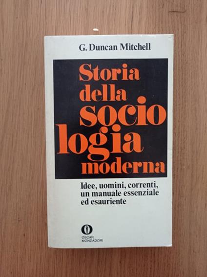 Storia della sociologia moderna - G. Mitchell - copertina