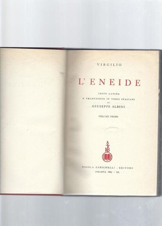 L' Eneide, 2 volumi - Virgilio - copertina