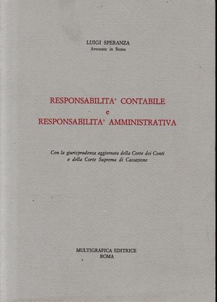 Responsabilità contabile e responsabilità amministrativa - copertina