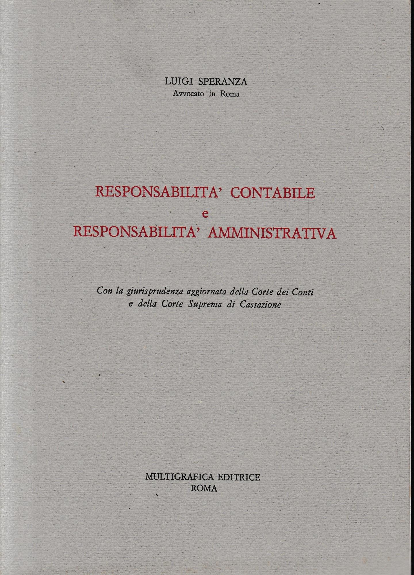 Responsabilità contabile e responsabilità amministrativa